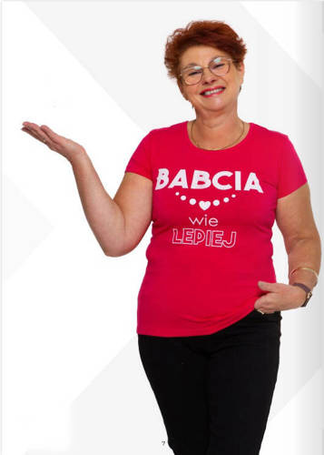 BD1700-008 Bluzka damska z krótkim rękawem Moraj - szary, żyrafa