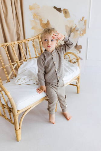 11249S "Natural Waffel" Bluza Makoma stone