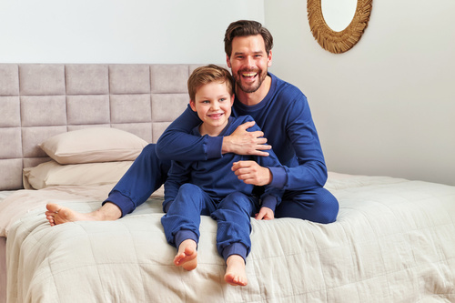 7351 Bawełniana piżama dziecięca Doctor Nap – klasyka komfortu - navy blue