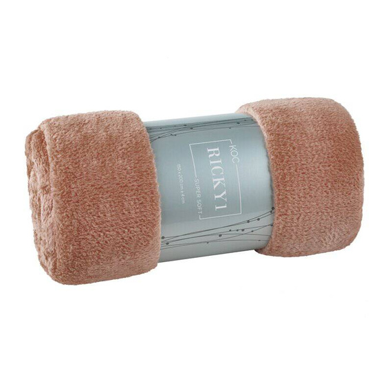 Ricky Koc narzuta z mikrofibry Eurofirany pudrowy róż