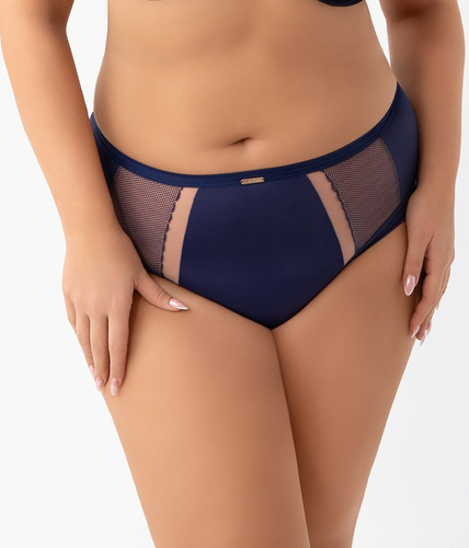 Gorsenia K442/1 Luisse – Granatowe figi z wysokim stanem z mikrofibry i kabaretki | Wygodne, pełne, eleganckie