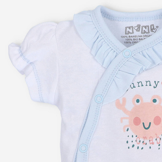 ABN-3935 Sunny Body kopertowe z bawełny organicznej Nini biały