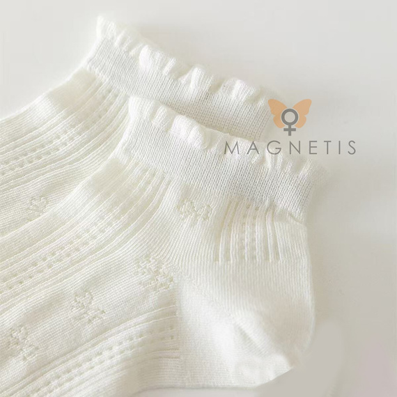 Stopki bawełniane damskie Magnetis CC-251102 ecru – miękkie, elastyczne