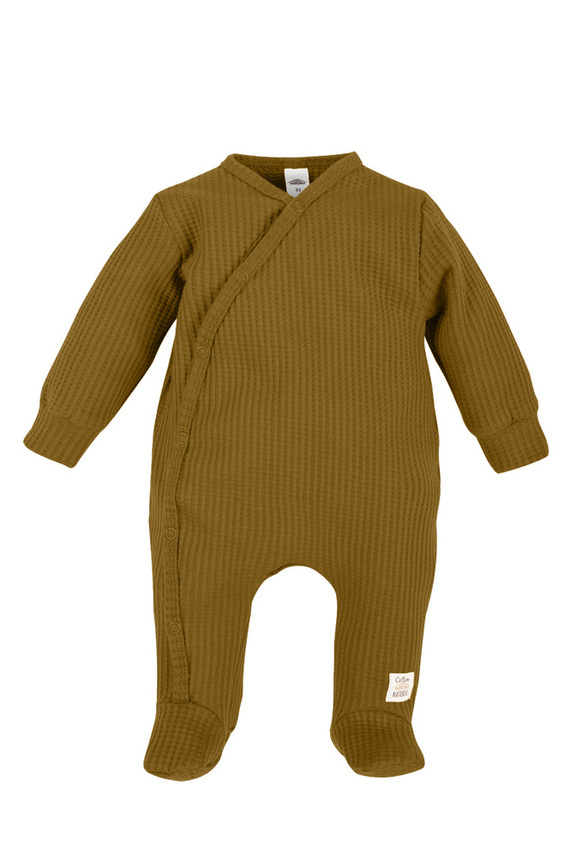 02249GB "Natural Waffel" Pajacyk niemowlęcy Makoma golden brown