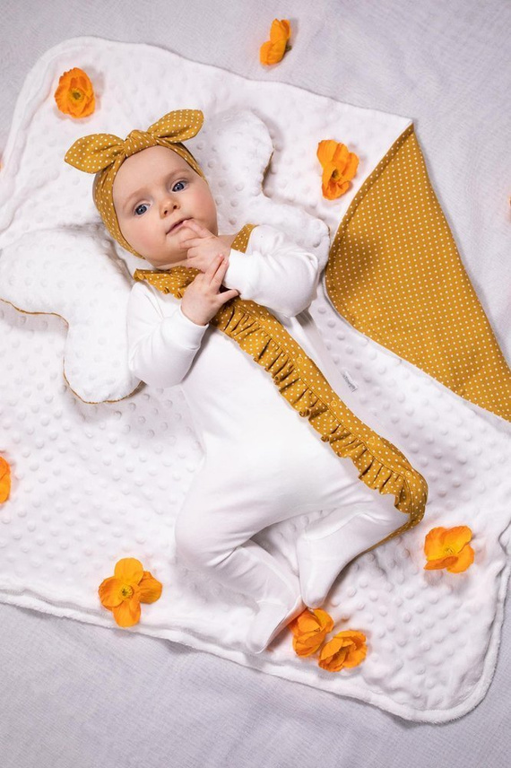 176064 Opaska niemowlęca "Michalina" Nicol - musztardowy