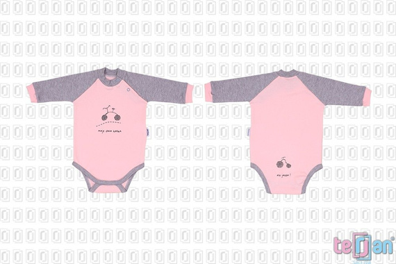 Body z długim rękawem "BIKE" żółte