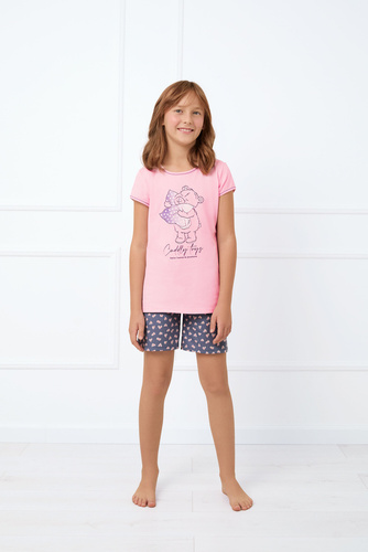 Lotte Piżama dziewczęca Italian Fashion - róż/druk 