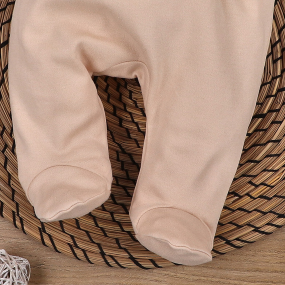 ABN-5330/BEZ Półśpiochy z bawełny organicznej Nini beżowy 