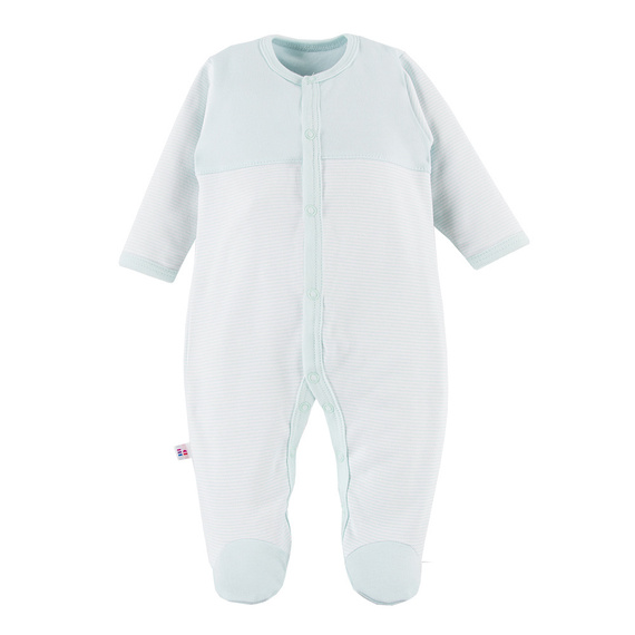 Big Bear Pajac niemowlęcy Eevi - miętowy paski