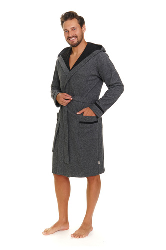 7141 szlafrok męski Doctor Nap - twill (grafit)