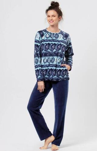 LHS 894 B24 Piżama Damska/ Dres Key - niebieski