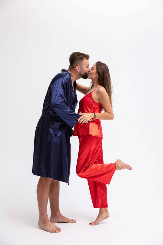 Lukas Szlafrok męski Dkaren - granatowy