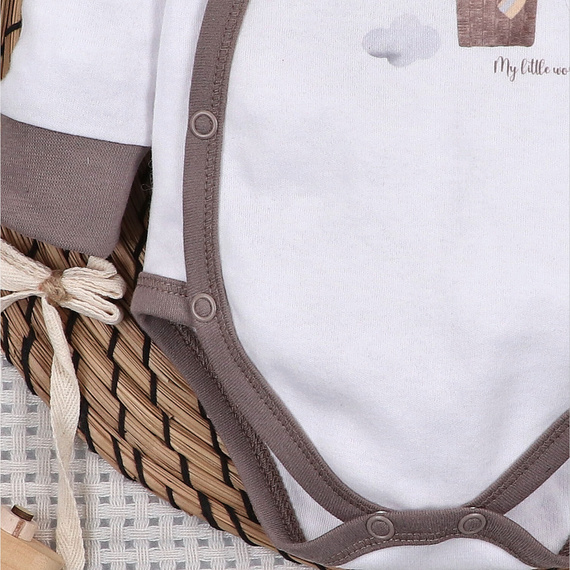 ABN-5652 Bawełniane body kopertowe Balloon Friends Nini organic 100% PL produkcja