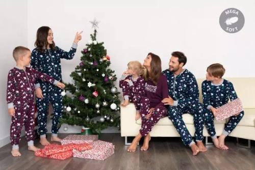 Sid Piżama dziecięca Italian Fashion- druk burgundowy