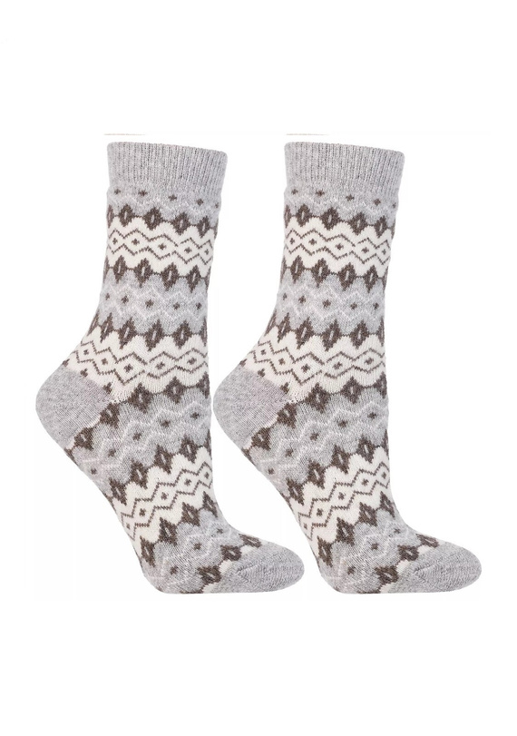 Skarpetki damskie Moraj CSW 800-003 – ciepłe, wzorzyste z dodatkiem wełny