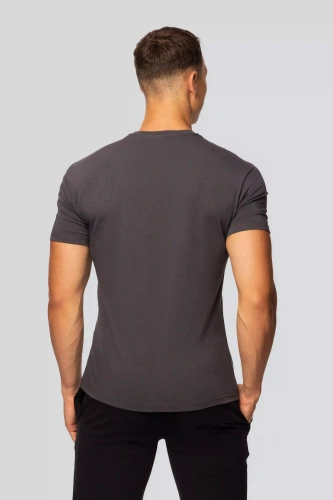 Męska koszulka bawełniana Urban grafitowa– Klasyczny krój, wysoka jakość, elastyczność, komfort przez cały dzień