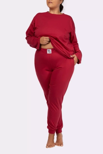 Homie longsleeve Piżama damska Mona burgund