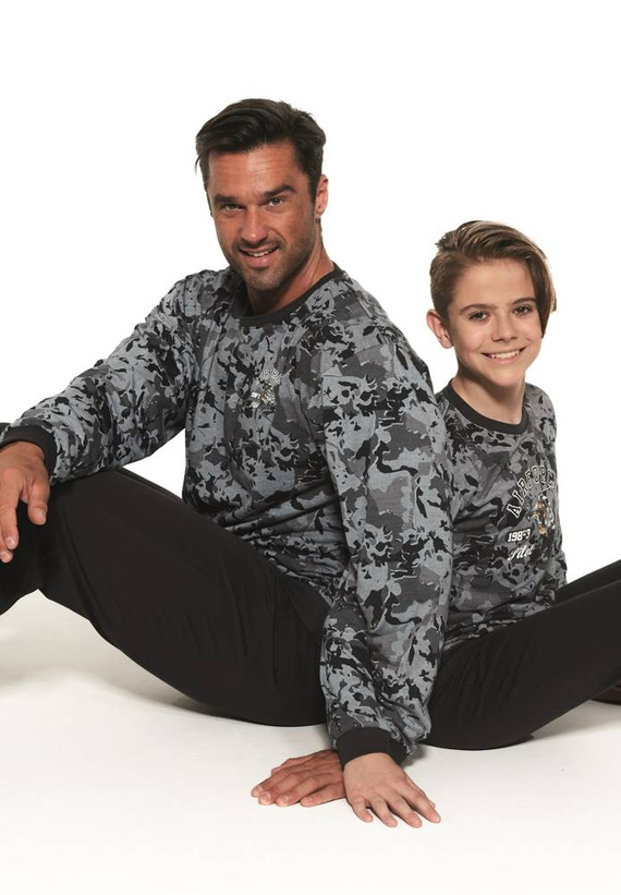 453,454/118 Air Force Piżama dla chłopca Cornette - grafitowy