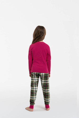 Zonda Piżama dla dziewczynki Italian Fashion - amarant/druk 