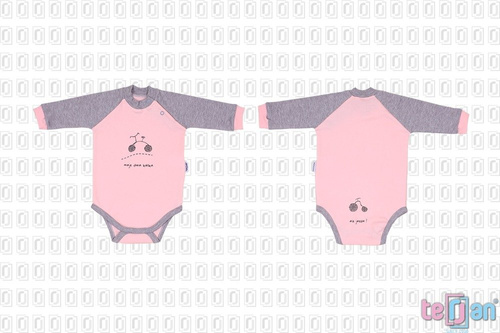 Body z długim rękawem "BIKE" żółte