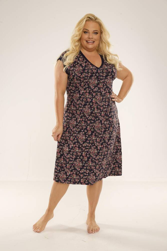 466/472 Mia Koszula nocna Plus Size Forex - granatowy