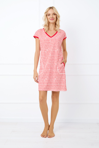 Flota koszula damska z krótkim rękawem Italian Fashion - druk czerwony