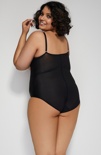 Body modelujące Softly Mitex  – korygujące, na ramiączkach, czarny