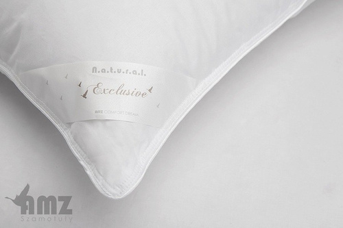 Poduszka puchowa 70% Basic + AMZ biały