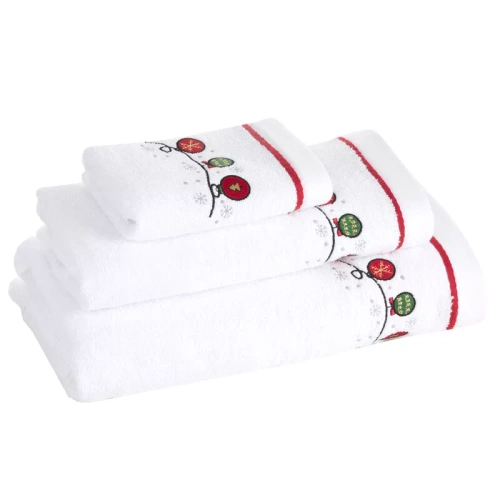 Gerda 2 ręcznik świąteczny bombki Eurofirany biały