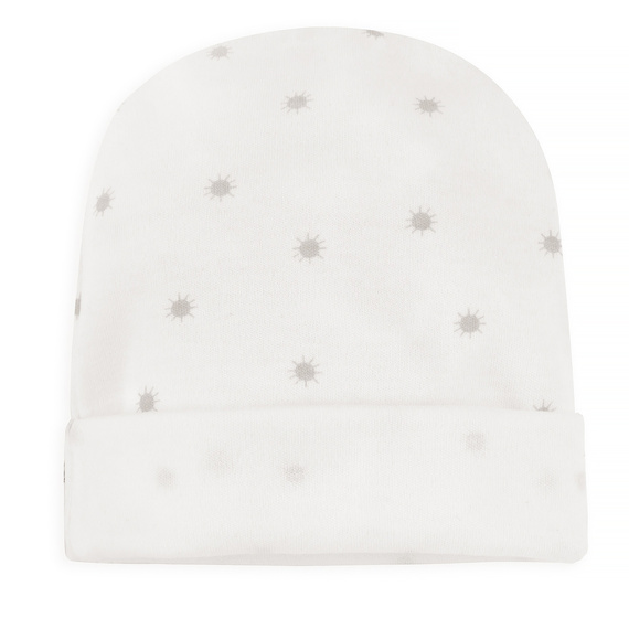 Hello Czapka niemowlęca Pinokio - ecru słoneczka