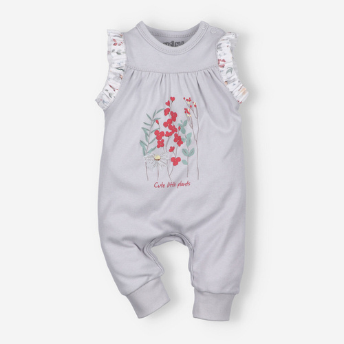 ABN-5059/JSZA Łąka Śpiochy z bawełny organicznej Nini szary