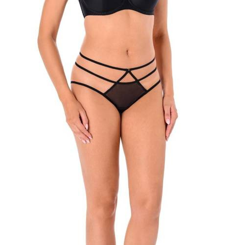 3138 Demi Figi damskie z paseczkami Teyli - czarny