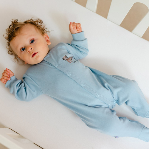 Puppy Playtime Pajac niemowlęcy Eevi - niebieski