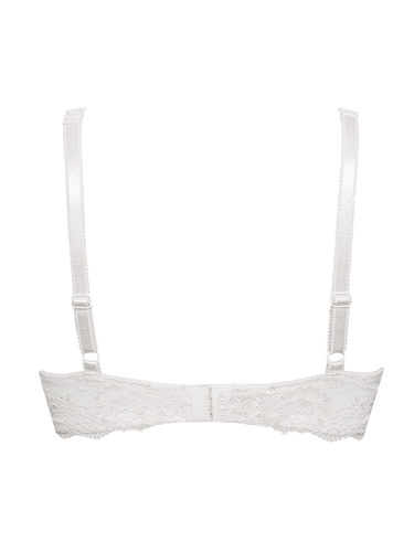 2442 Biustonosz Wonderlace – koronkowy, miękki, z fiszbinami i regulacją Sielei biały