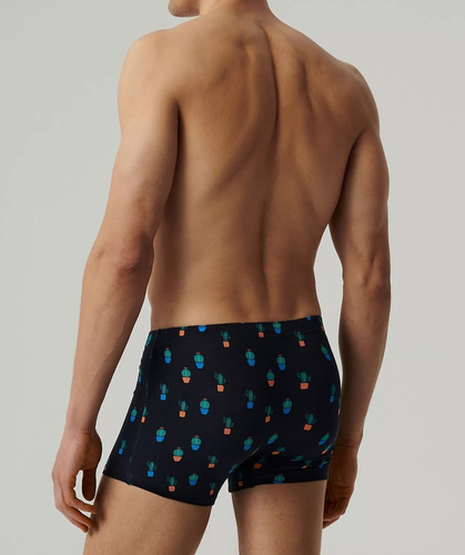 2MHH-005  Bokserki męskie Atlantic - granatowy-koralowy