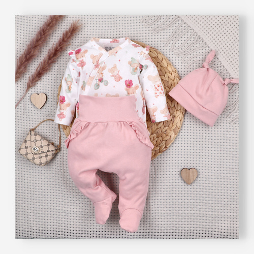 ABN-5681 Bawełniane body kopertowe Małe Myszki Nini organic 100% PL produkcja