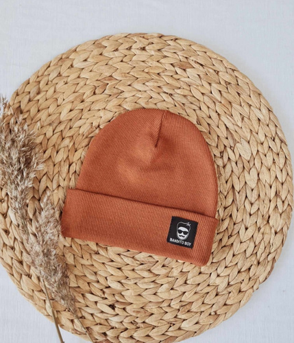 2415P Bandito boy Czapka prążek podwójna Marija - cynamon