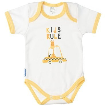 Kids Rule body niemowlęce krótki rękaw Martex pomarańczowy