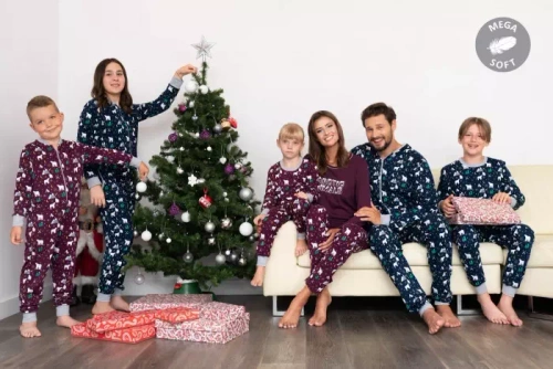 Sid Piżama dziecięca Italian Fashion- druk burgundowy