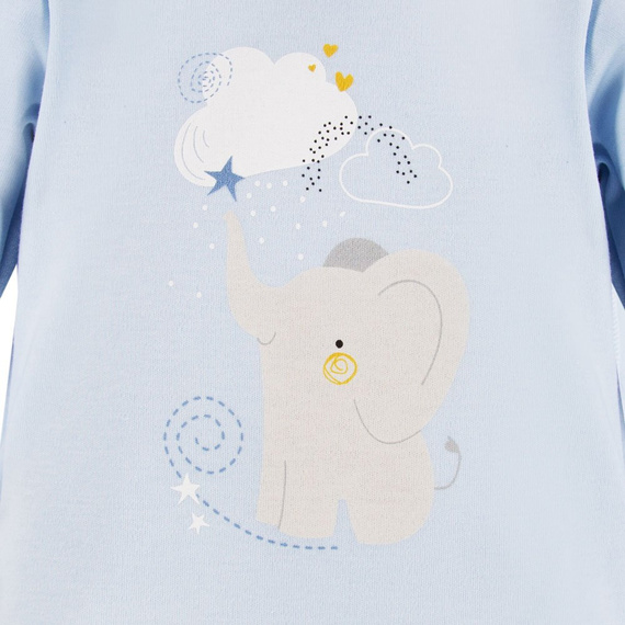 Mellow Body z długim rękawem z nadrukiem Ewa Klucze- niebieski