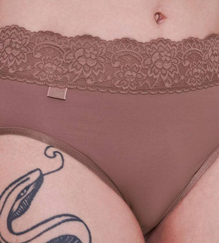 Romance Midi Figi Damskie Sloggi - Cacao