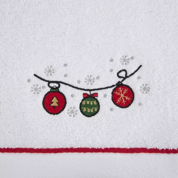 Gerda 2 ręcznik świąteczny bombki Eurofirany biały