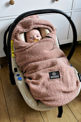 Dusty Pink Śpiworek Alpaka Makaszka