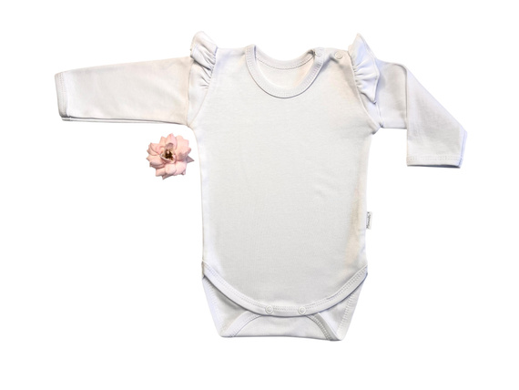 Body niemowlęce dziewczęce ecru BD15227 – bawełniane i delikatne
