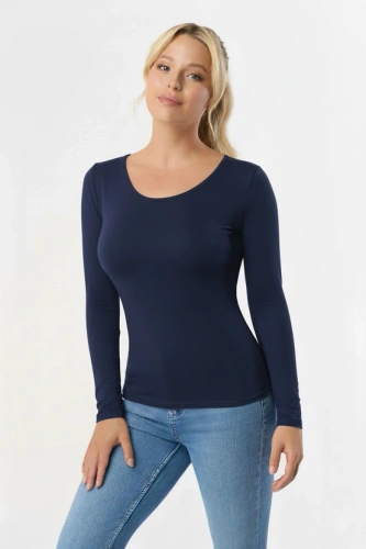 Manati Długi rękaw Bluzka damska Babell - granat