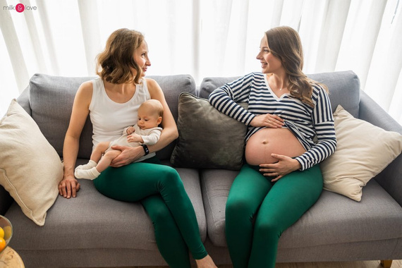 Two Ways bluzka ciążowa i do karmienia dwustronna Milk&Love granatowo-białe paski