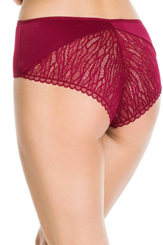 19122 Dots Figi damskie pełne Mediolano bordowy