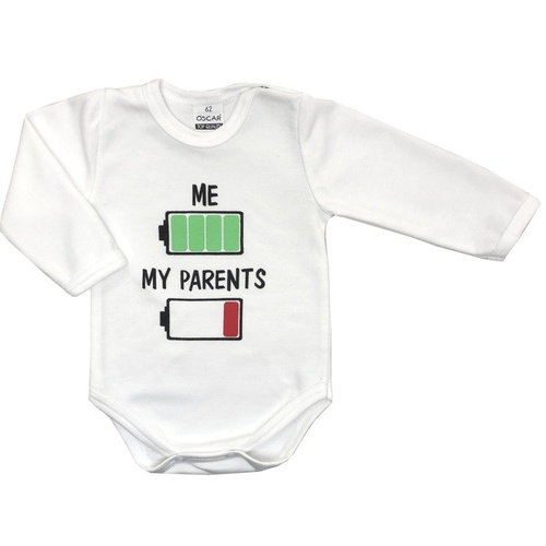 551219114 Body z długim rękawem "Me/ My parents" Oscar Kids