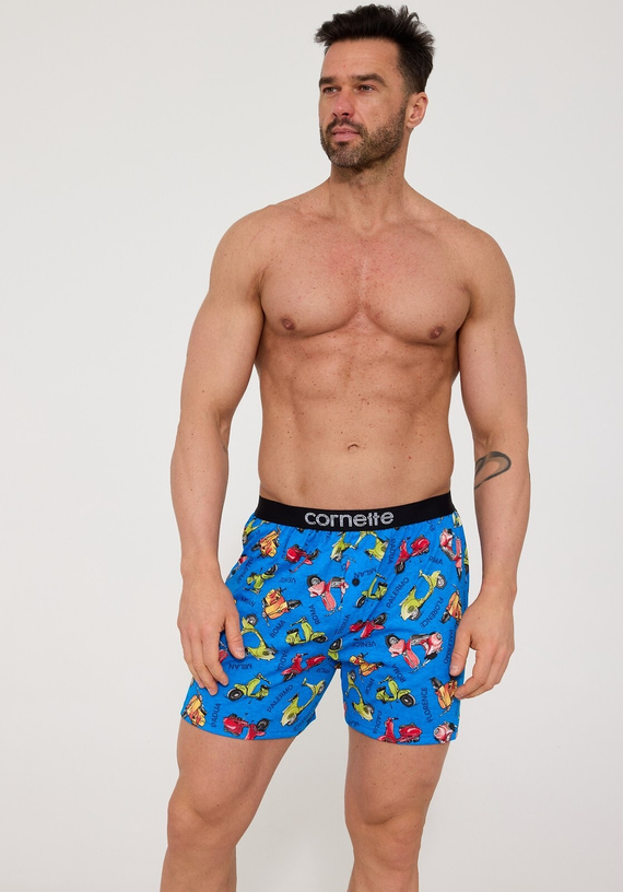 Cornette 881/03 Classic Bokserki męskie niebieskie 100% Bawełna Vespa