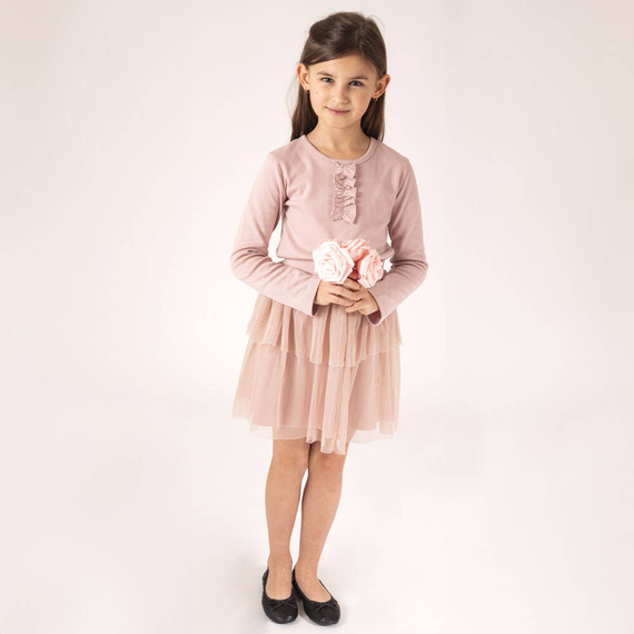 203139 Lou Bluzka bawełniana z długim rękawem Nicol - beżowy